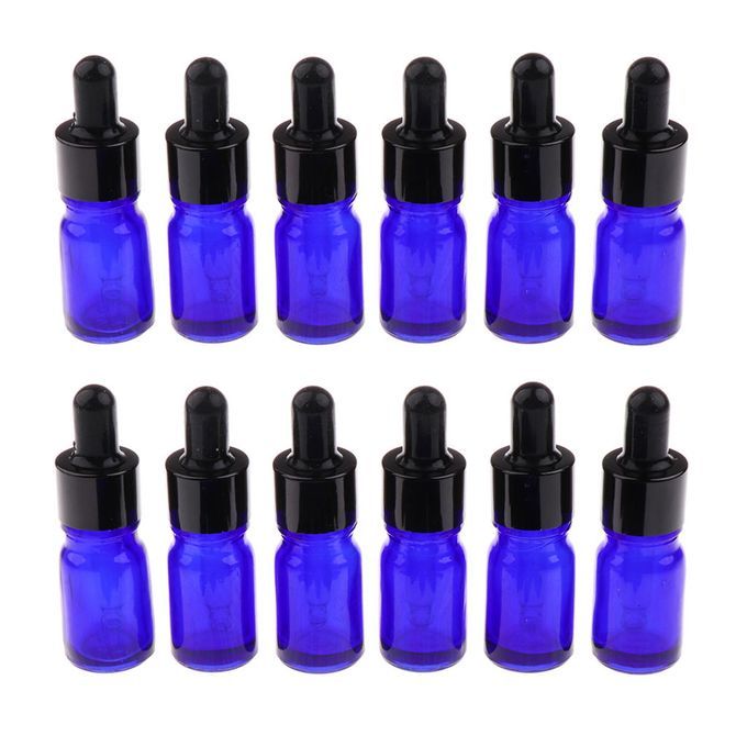 Set Of 12 Refillable Container Empty Essential Oil Bottles Dropper 5