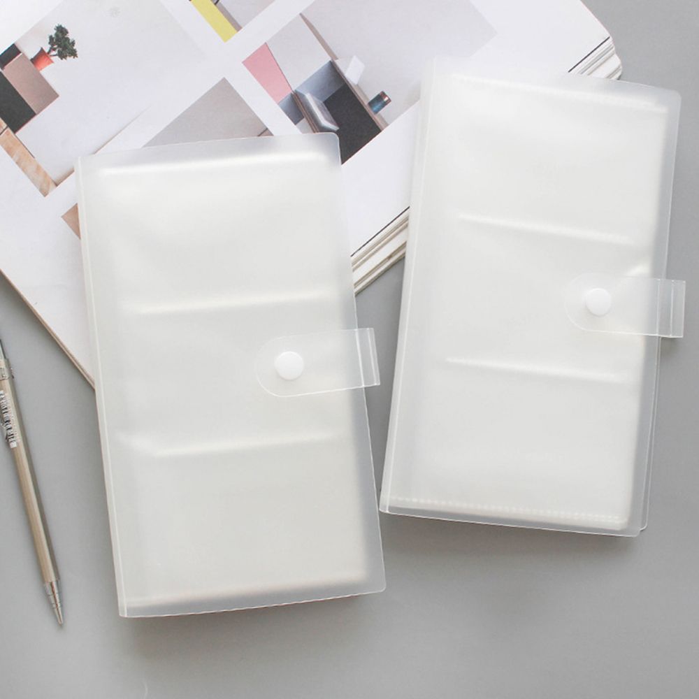 Transparent Business Card Holder Plastic Name Card Book ID