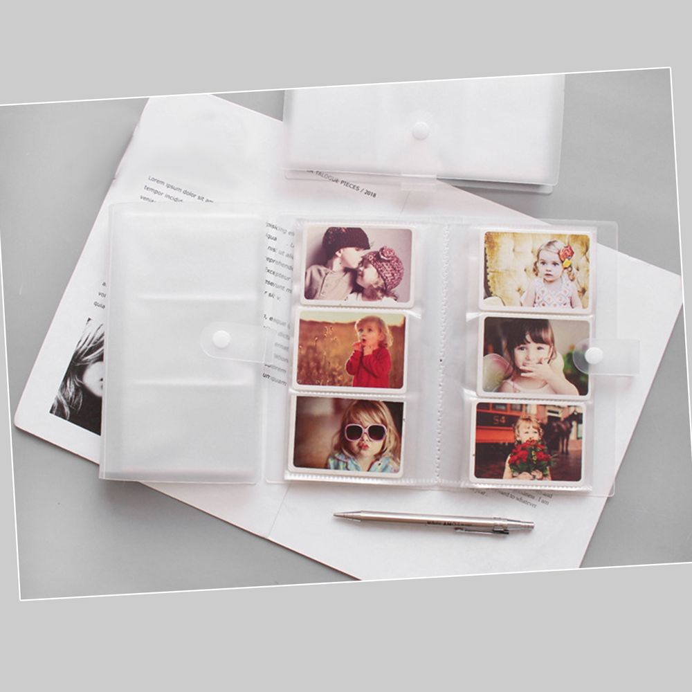 Transparent Business Card Holder Plastic Name Card Book ID
