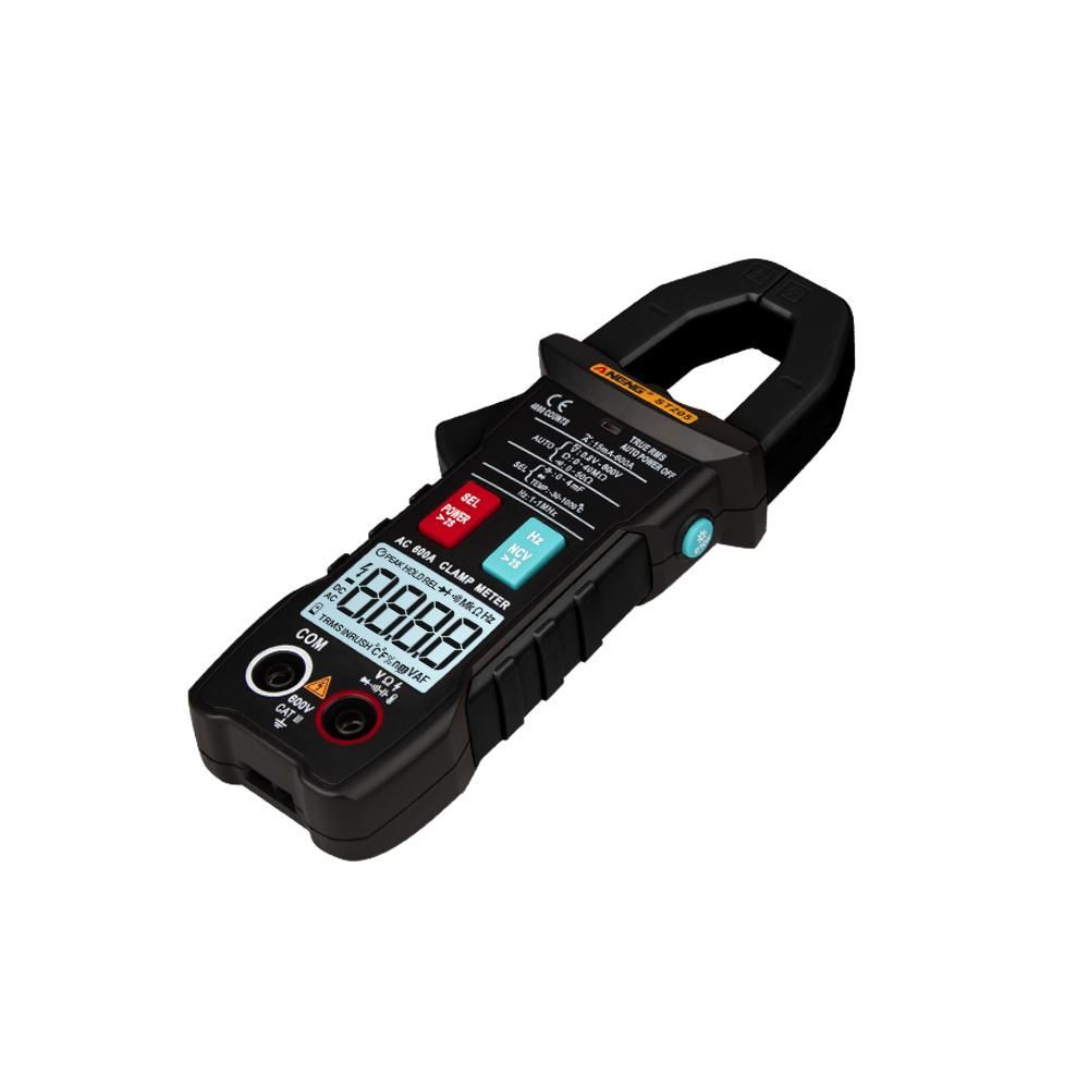 ANENG ST205 4000 Counts Full Intelligent Automatic Range True RMS Digital Multimeter Clamp Meter AC/DC Voltage NCV Resistance Auto Range Flashlight with Temperature Measurement