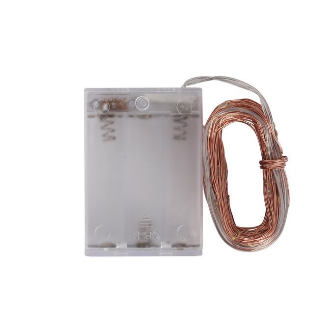 Shaped De Oration With Battery Box    O Er Wire String Light-blue-2 Meters 20 Lights