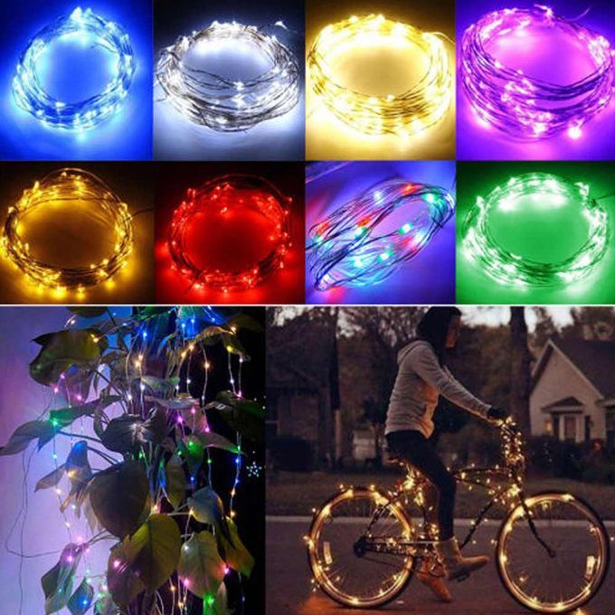 Shaped De Oration With Battery Box    O Er Wire String Light-blue-2 Meters 20 Lights
