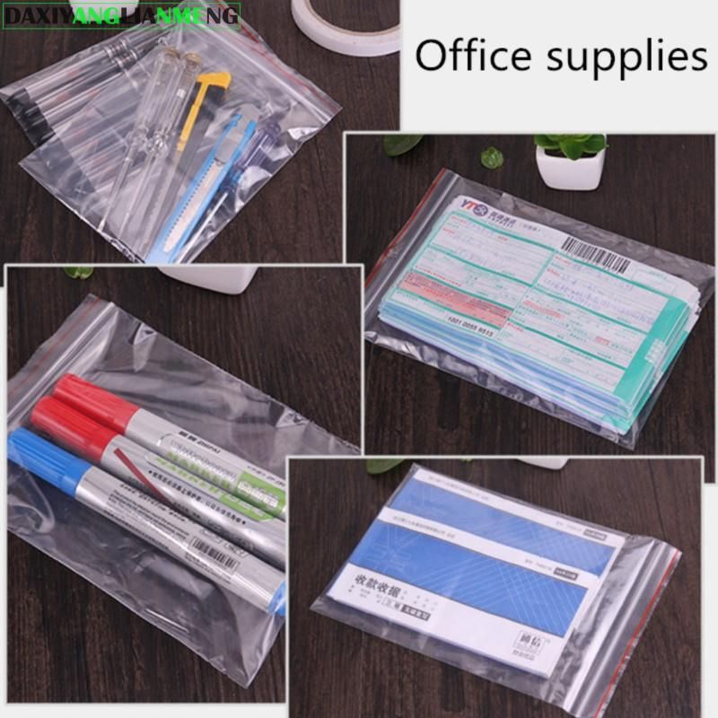 100pcs High Clear Small Plastic Gifts Jewelry Zip-lock Bag Reclosable Nail Powder Hardware Bracelets Beads Spice Trial Pouches-