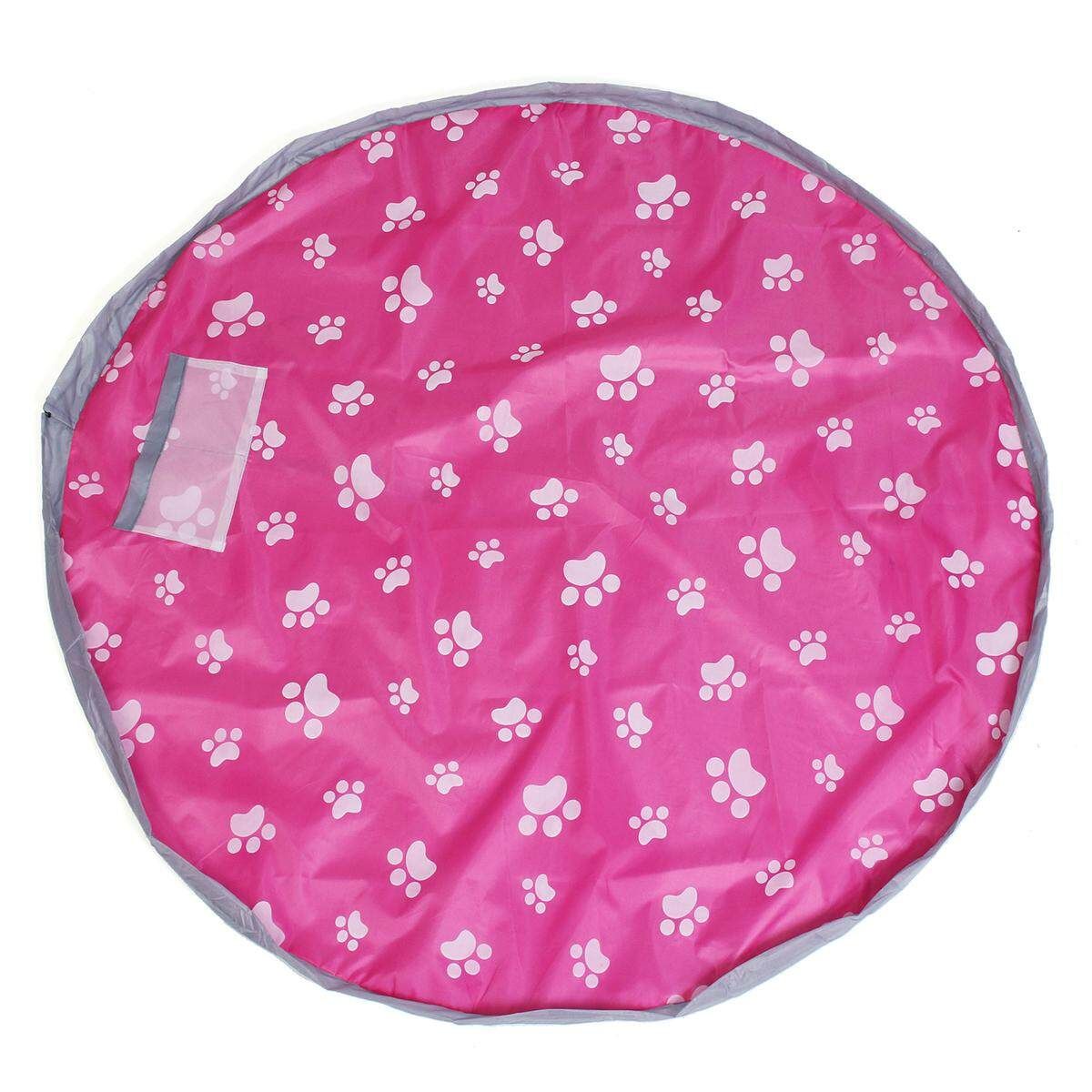 150cm Portable Kids Toy Storage Bag Play Mat Children Toys Organizer Practical Storage Bags Pink