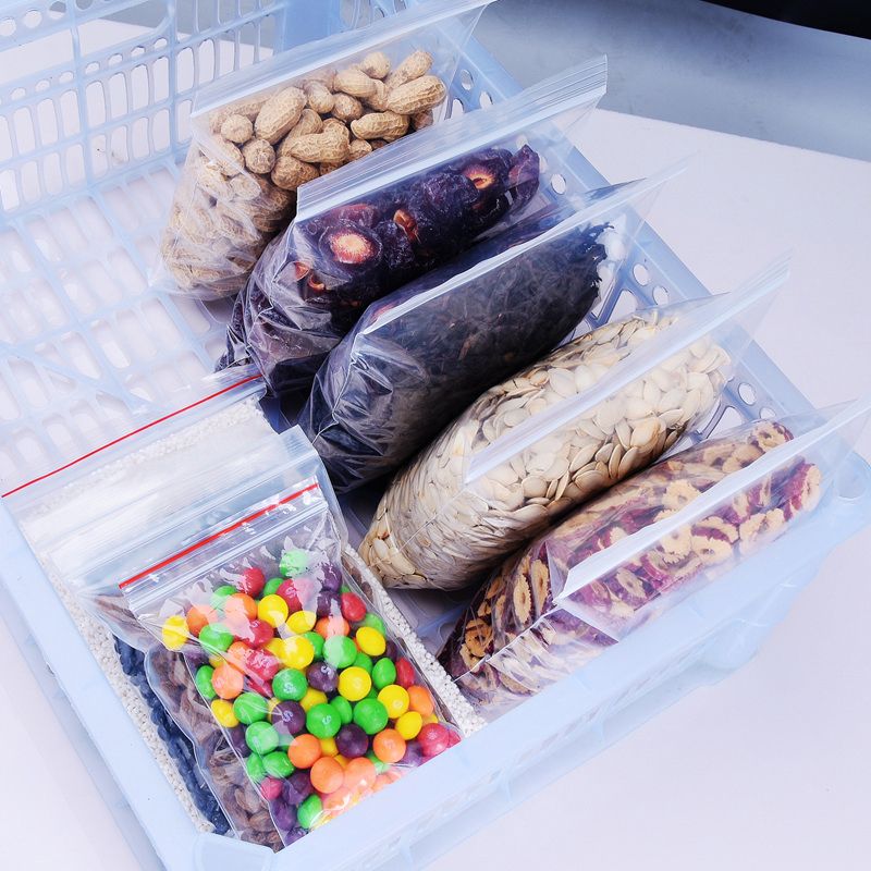 100pcs Zip Lock Ziplock Bags Clear Food Storage Package Small Jewelry Packing Reclosable Vacuum Storage Bag Fresh Bag 0.05mm-10x15cm-100Pcs