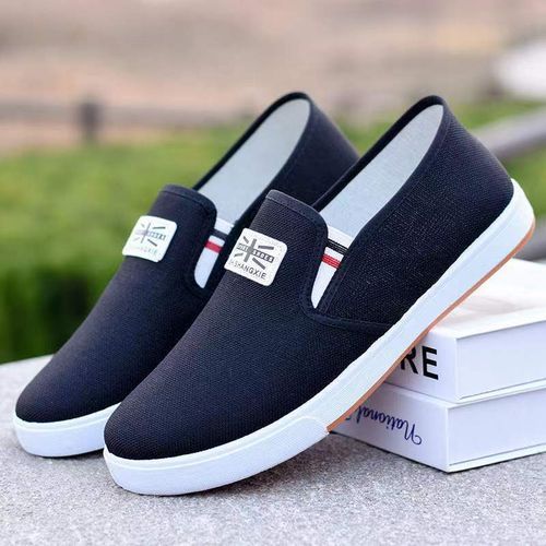 Lightweight Shoes - Casual Athletic Sneakers - Black Canvas