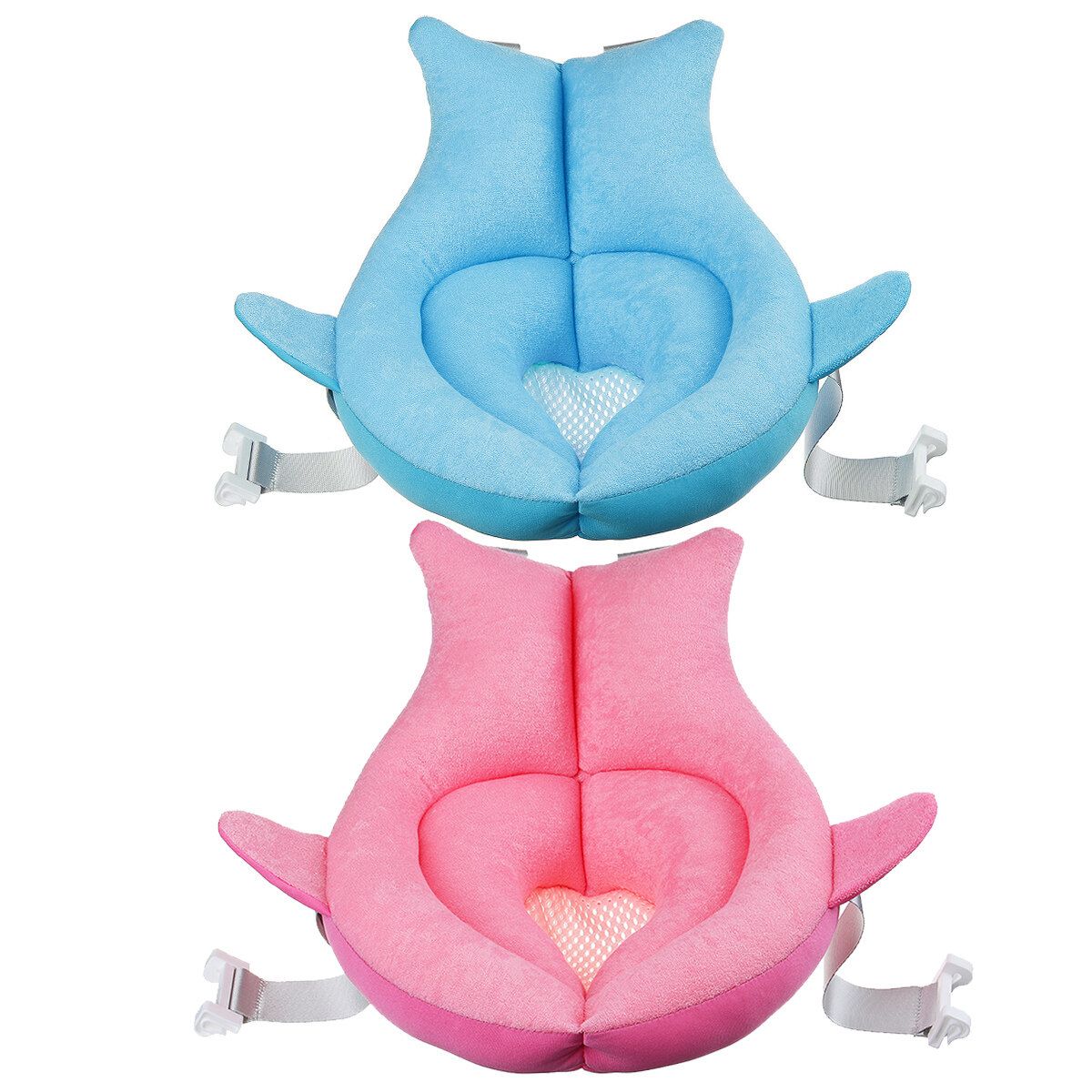Baby Shower Mat Bed Bath Net Newborn Bath Cushion Non-slip Sponge Shower Seat Pink