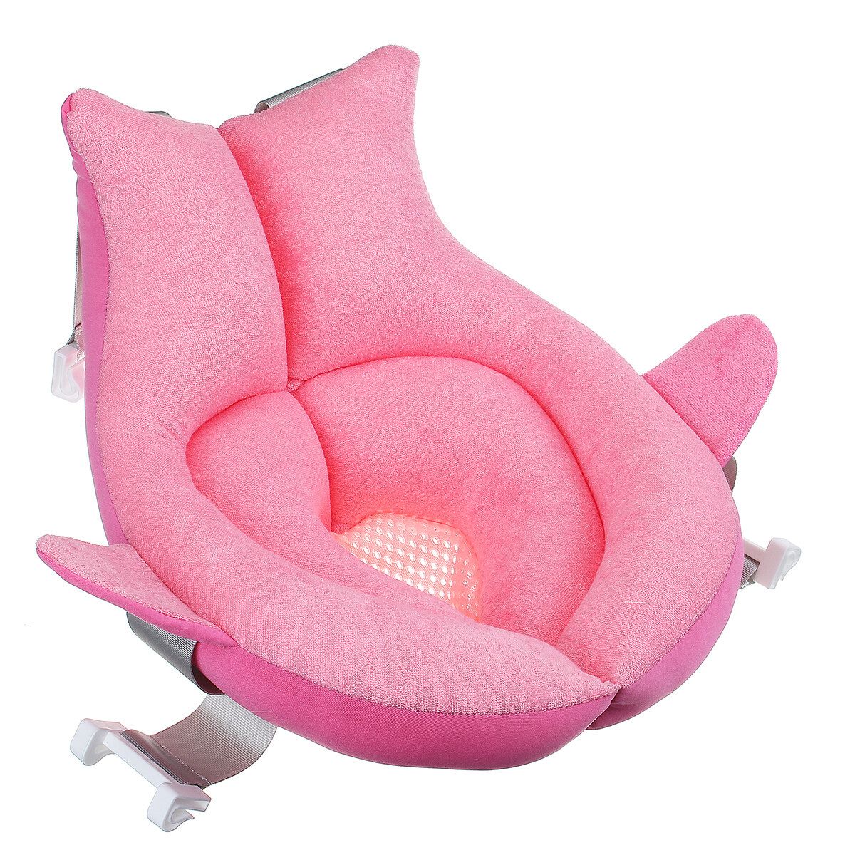 Baby Shower Mat Bed Bath Net Newborn Bath Cushion Non-slip Sponge Shower Seat Pink