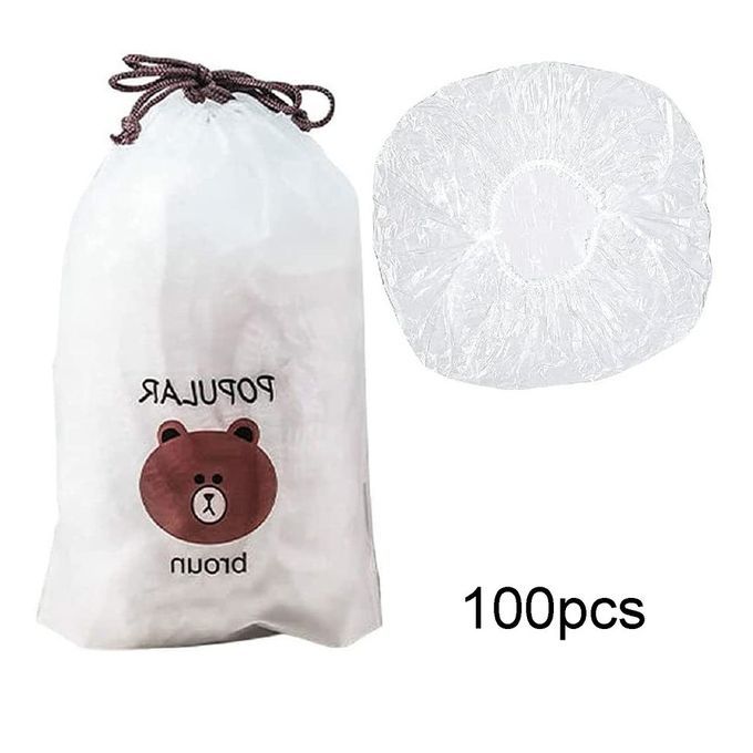 100p S Fresh Keeping Bags Stret Hy For Food Storage Plasti  Stret H Lids-transparent-bear Drawstring