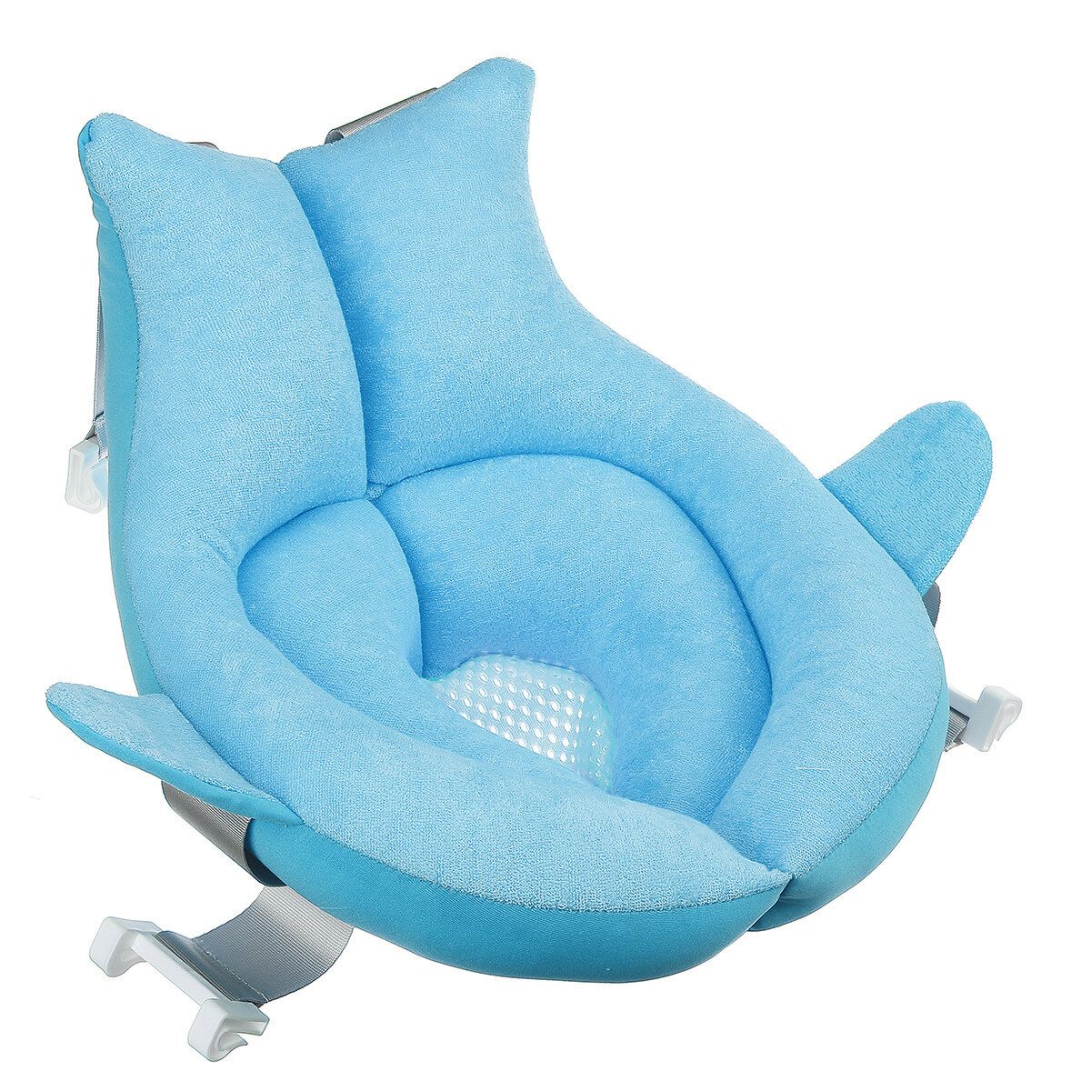 Baby Shower Mat Bed Bath Net Newborn Bath Cushion Non-slip Sponge Shower Seat Blue