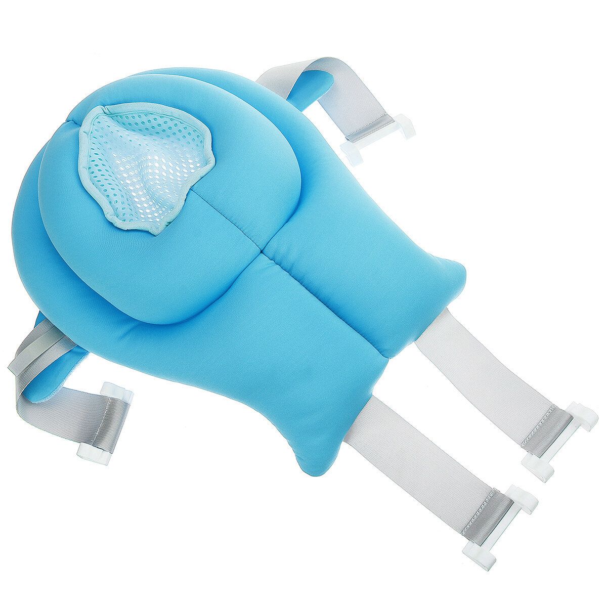 Baby Shower Mat Bed Bath Net Newborn Bath Cushion Non-slip Sponge Shower Seat Blue