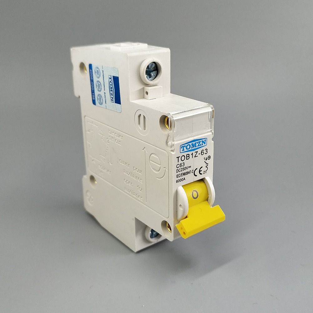 1P DC 250V Circuit Breaker MCB Curve Single Pole