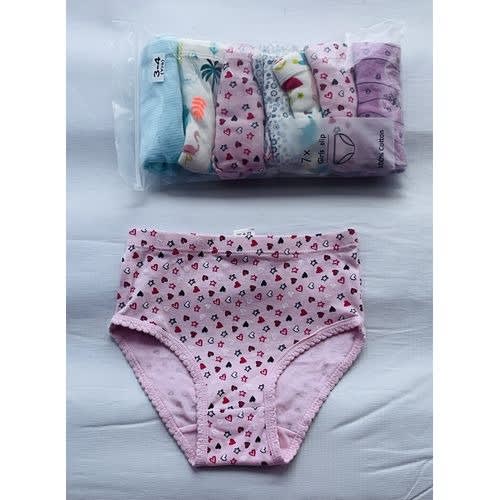 7 Pack Colored Girls Briefs- A4