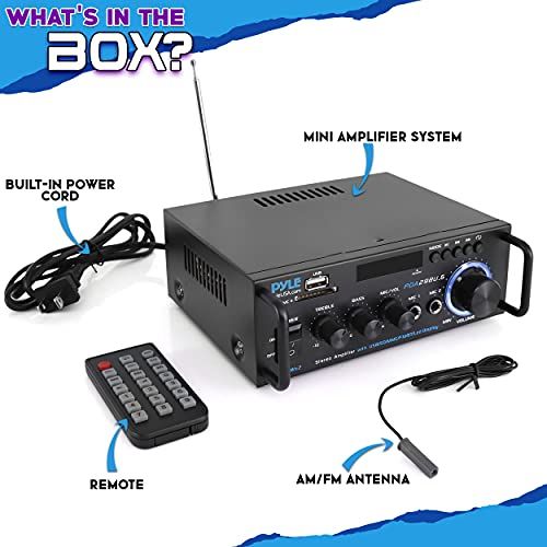 Pyle Wireless Bluetooth Stereo Power Amplifier  200W Dual Ch