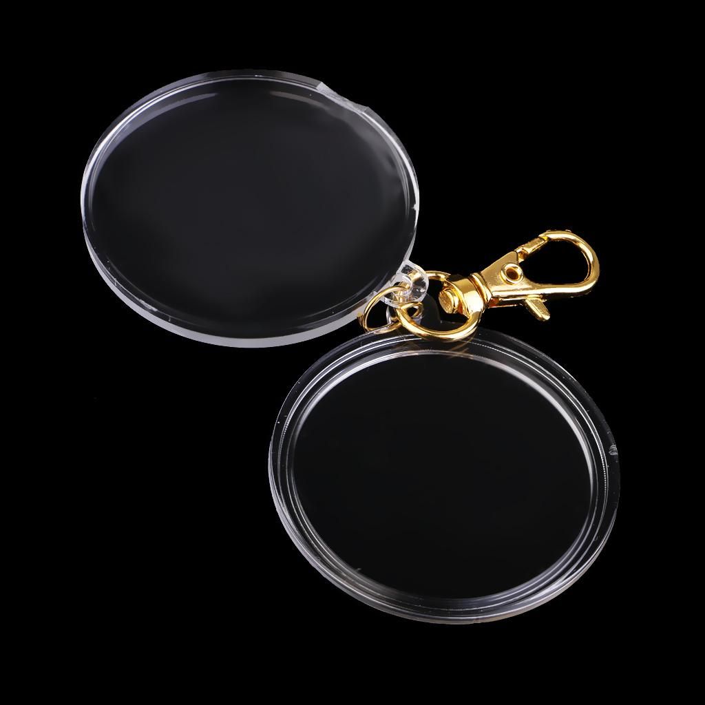 Coin Holder Keychain 40mm Souvenir Coin Keyring Collection Boxes