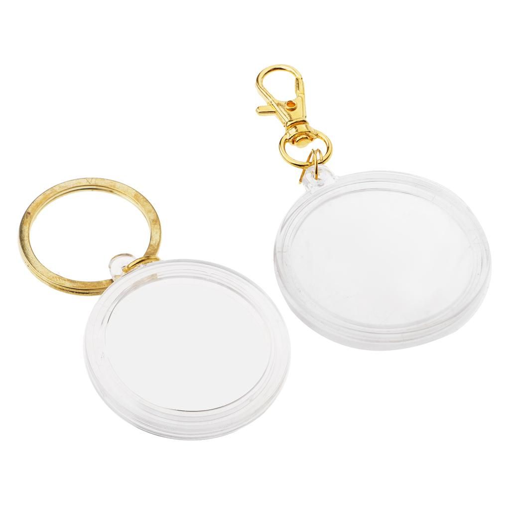 Coin Holder Keychain 40mm Souvenir Coin Keyring Collection Boxes