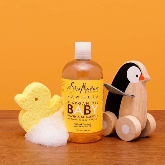 RAW SHEA CHAMOMILE & ARGAN OIL BABY WASH & SHAMPOO 13oz