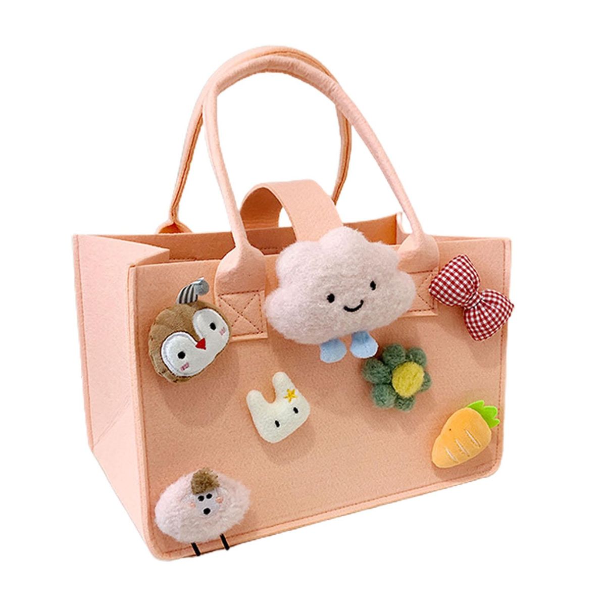 Shopping Bag Lovely Ornament Birthday Gift Handbag Hot  Pink