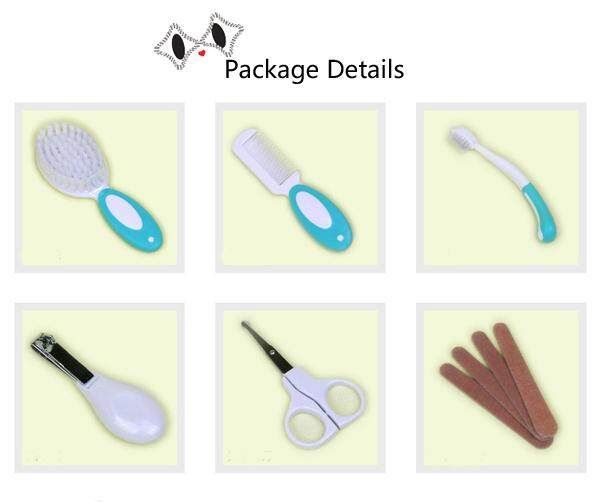 6Pcs Baby Kid Grooming Nursing Nail Clipper Comb Toothbrush Suit Set