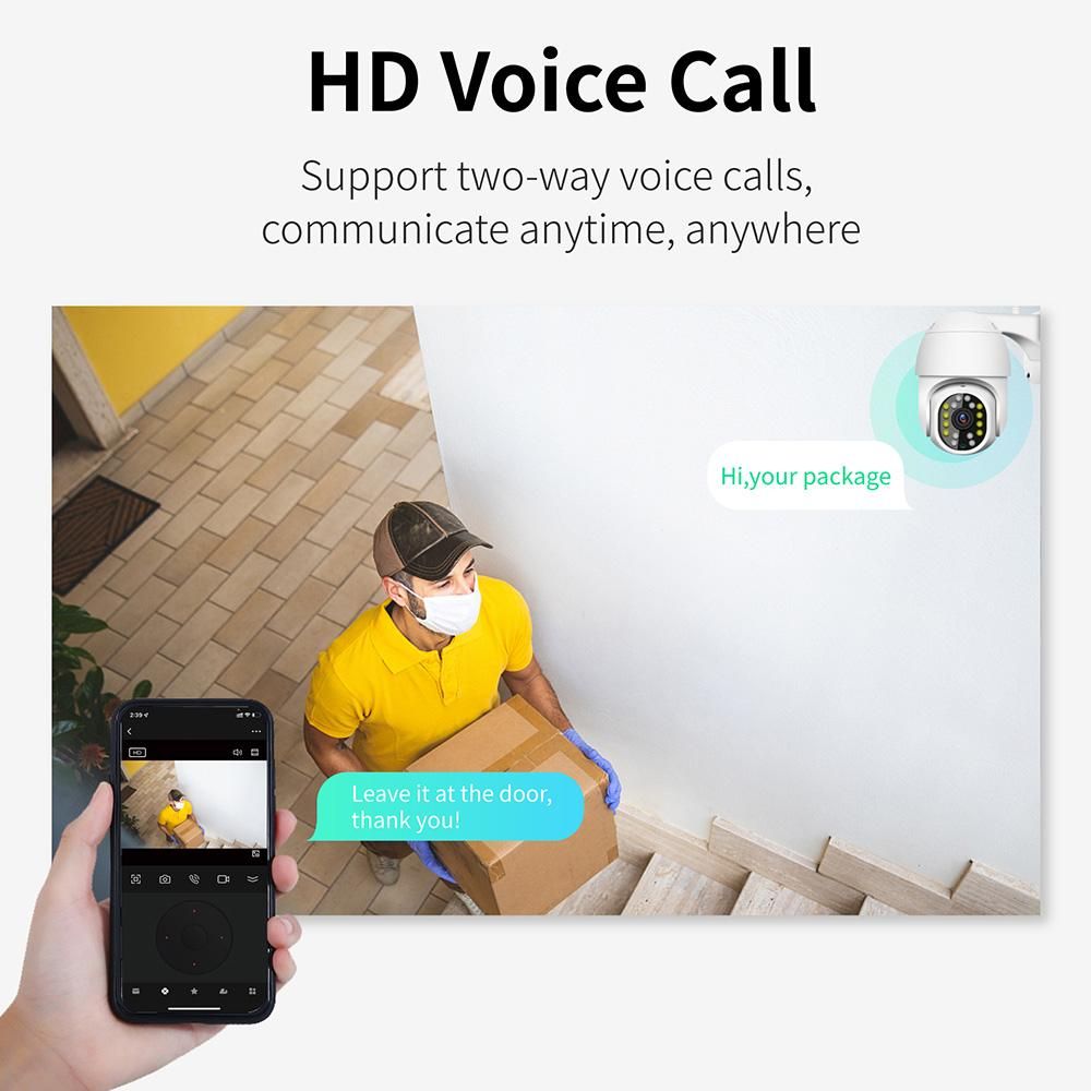 Pan Tilt Outdoor Security Camera 1080P Security Camera Outdoor 2MP WiFi Home Surveillance Camera CCTV Camera with Color Night Vision, 2-Way Audio, Motion Detection, Remote Access, IP66 Weatherproof