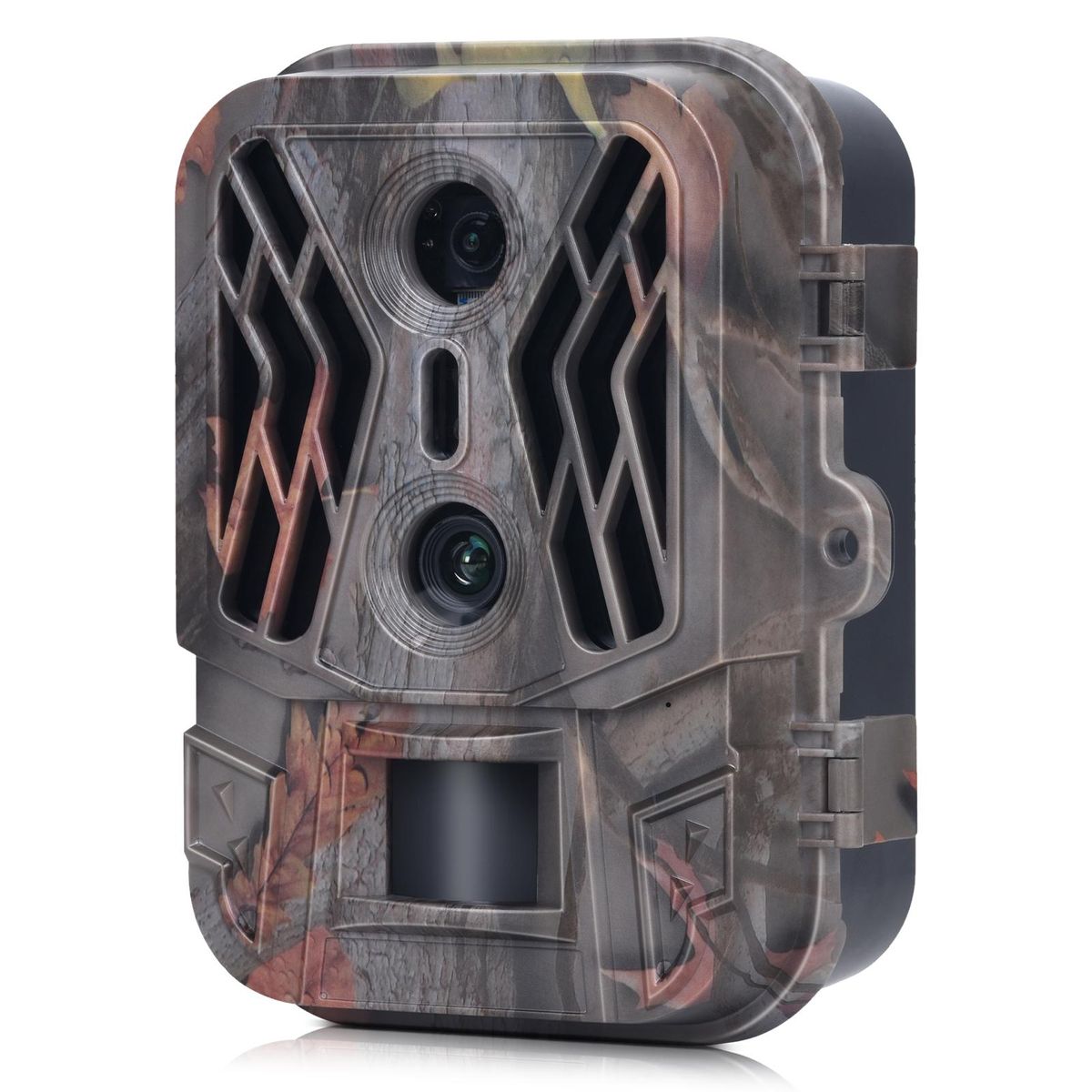 Dual Lens Trail Camera 36MP 4K Motion Activated Wildlife Hunting Camera No Glow Night Vision Wildlife Scouting Camera Farm Security Camera