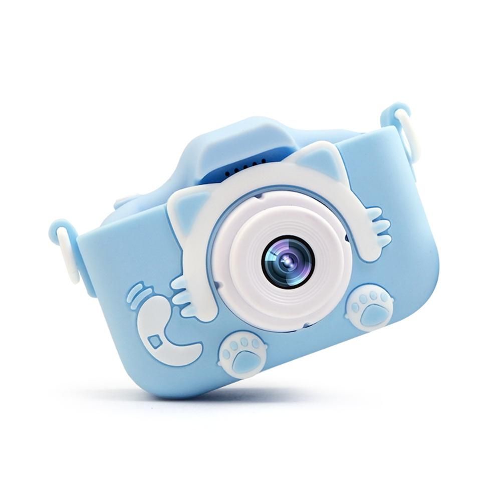 20MP Kids' Selfie Camera with TF Card Slot 2in IPS Auto Focus Digital Camera Built-in Funny Frames Support 1080P Video, Blue