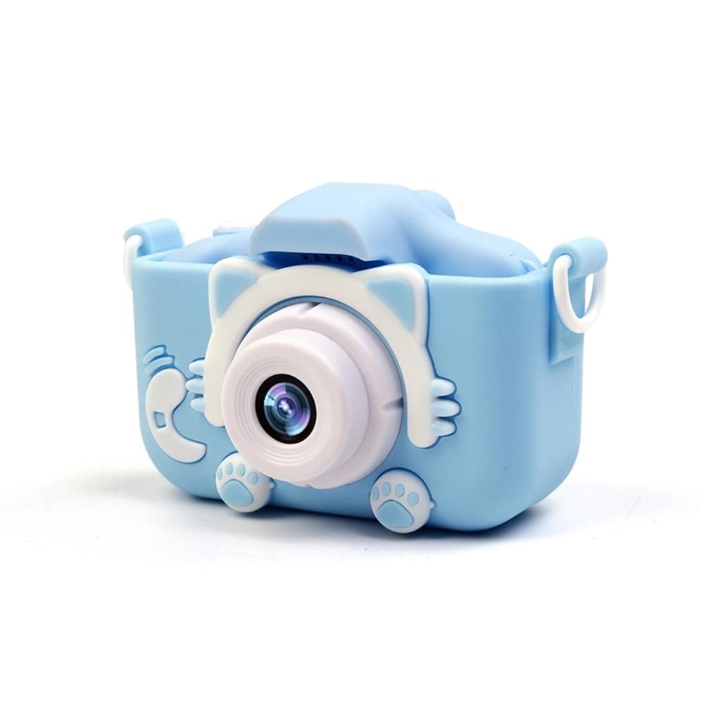 20MP Kids' Selfie Camera with TF Card Slot 2in IPS Auto Focus Digital Camera Built-in Funny Frames Support 1080P Video, Blue