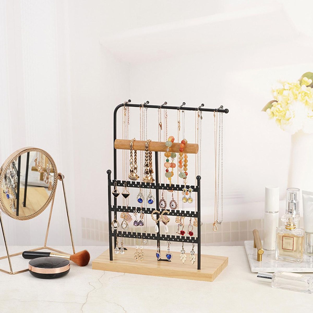 Portable Jewelry Display Rack Earrings Display Stand For