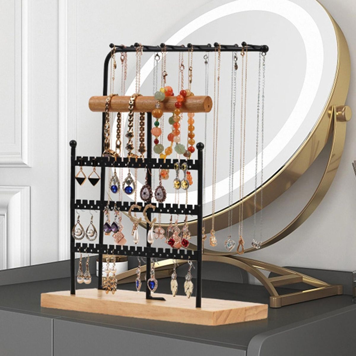 Portable Jewelry Display Rack Earrings Display Stand For