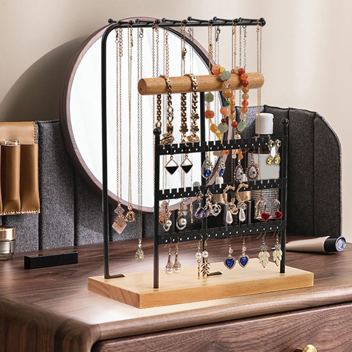 Portable Jewelry Display Rack Earrings Display Stand For