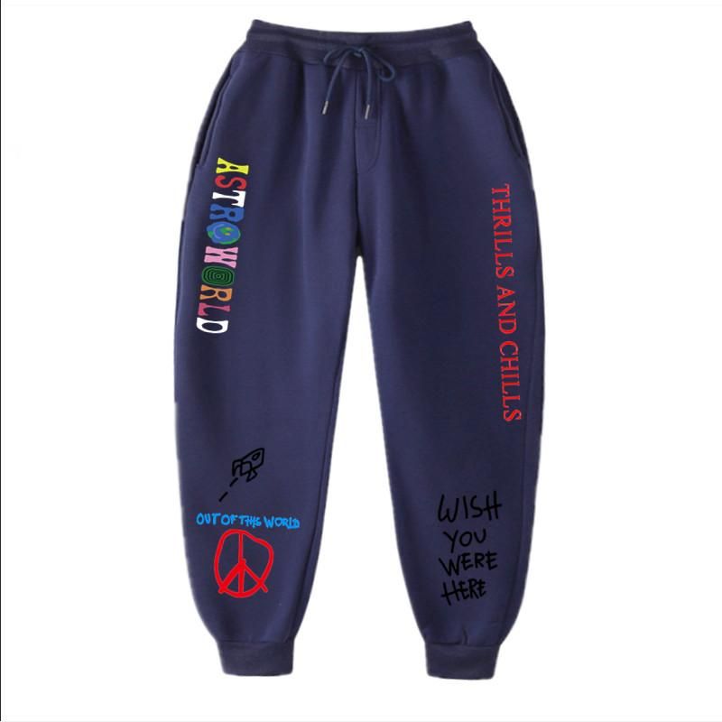 Travis Scott Astrodome Women's Men's Pants High Quality Hip Hop Joggers Multiple Color Large Size Truggan Pants