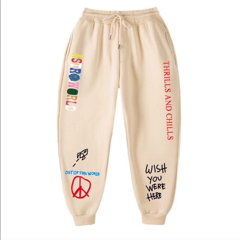Travis Scott Astrodome Women's Men's Pants High Quality Hip Hop Joggers Multiple Color Large Size Truggan Pants