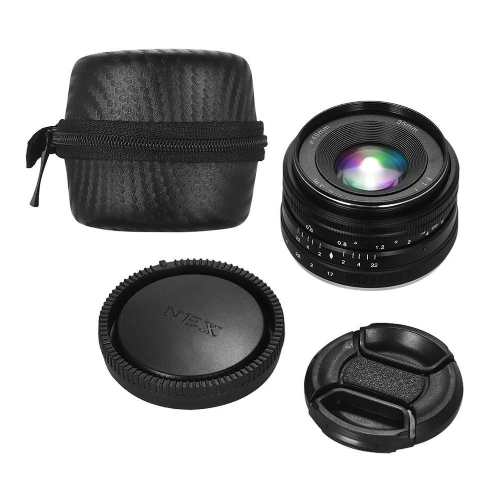 35mm F1.7 Large Aperture Manual Prime Fixed Lens for Sony E-Mount Digital Mirrorless Cameras NEX 3 NEX 3N NEX 5 NEX 5T NEX 5R NEX 6 7 A5000 A5100 A6000 A6100 A6300 A6500