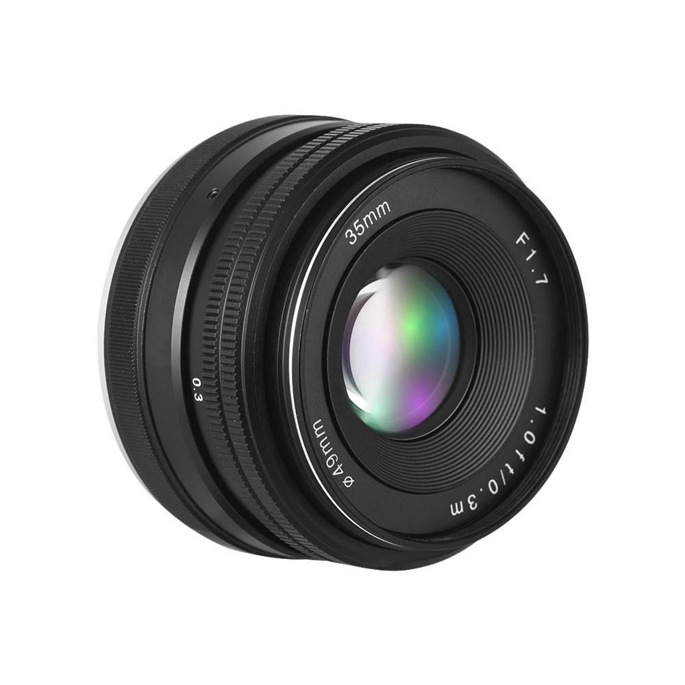 35mm F1.7 Large Aperture Manual Prime Fixed Lens for Sony E-Mount Digital Mirrorless Cameras NEX 3 NEX 3N NEX 5 NEX 5T NEX 5R NEX 6 7 A5000 A5100 A6000 A6100 A6300 A6500