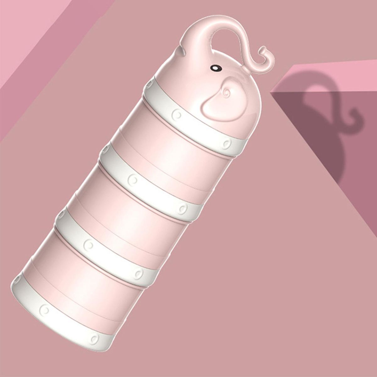 Baby Milk Powder Formula Dispenser Stackable Formula Pink