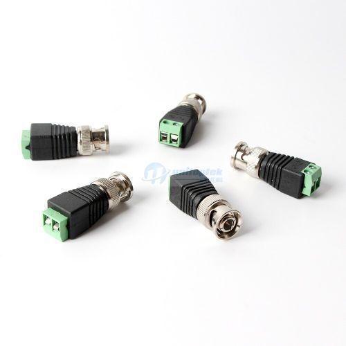 50 Pieces Coax CAT5 To Camera CCTV BNC Connector Male Terminal Video Balun Connector[50Pieces]