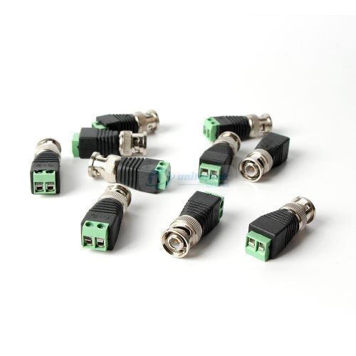 50 Pieces Coax CAT5 To Camera CCTV BNC Connector Male Terminal Video Balun Connector[50Pieces]