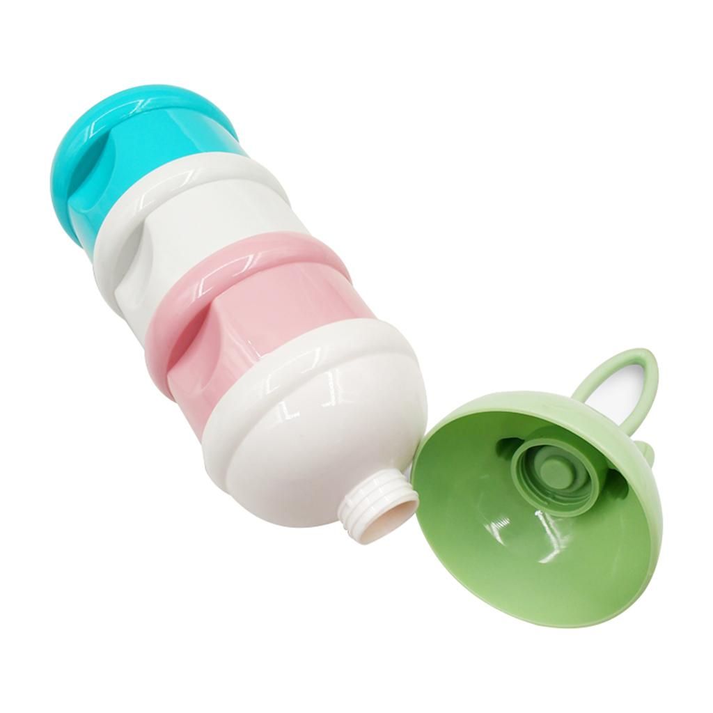 Portable Baby Formula & Snack Container Dispenser, 3 Green