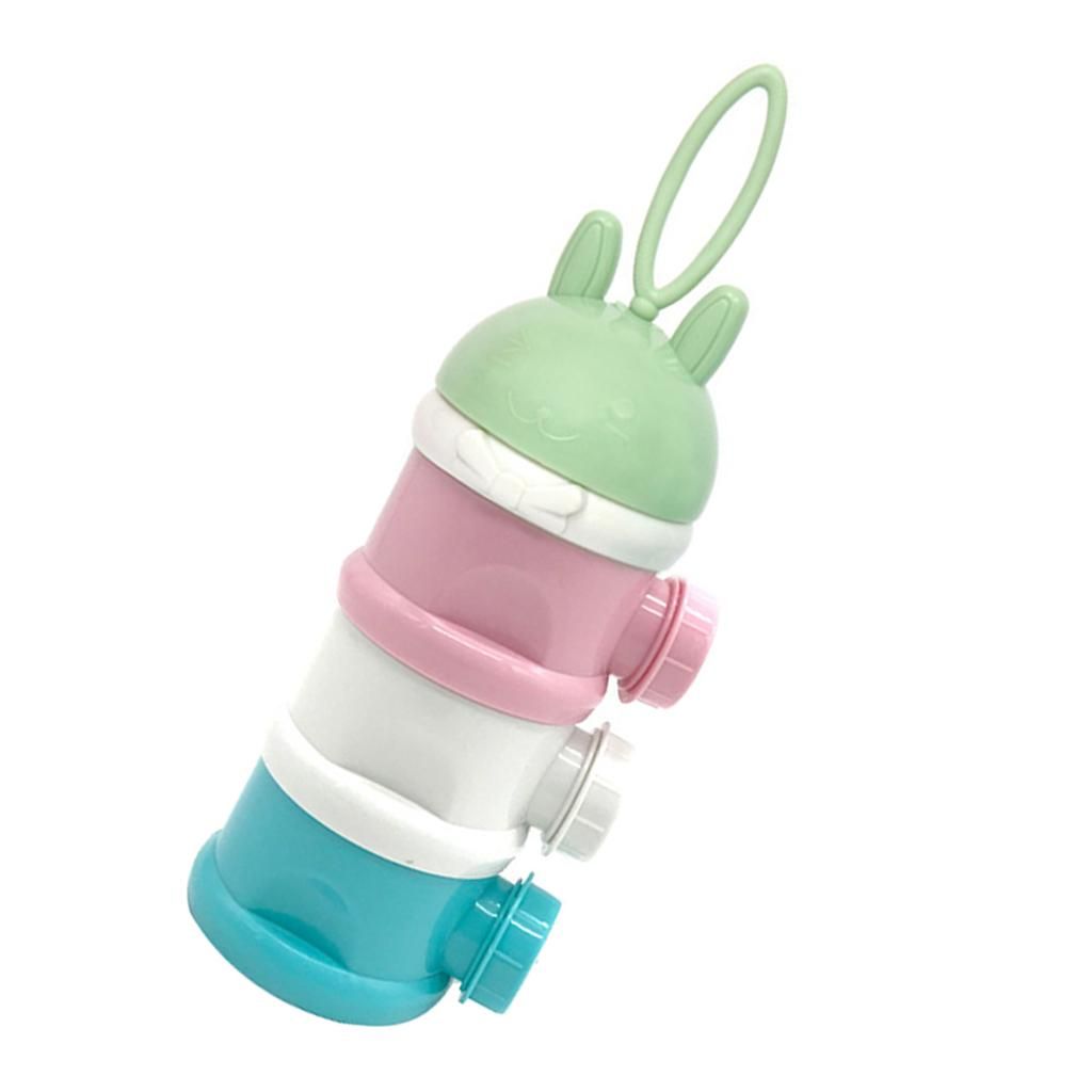 Portable Baby Formula & Snack Container Dispenser, 3 Green