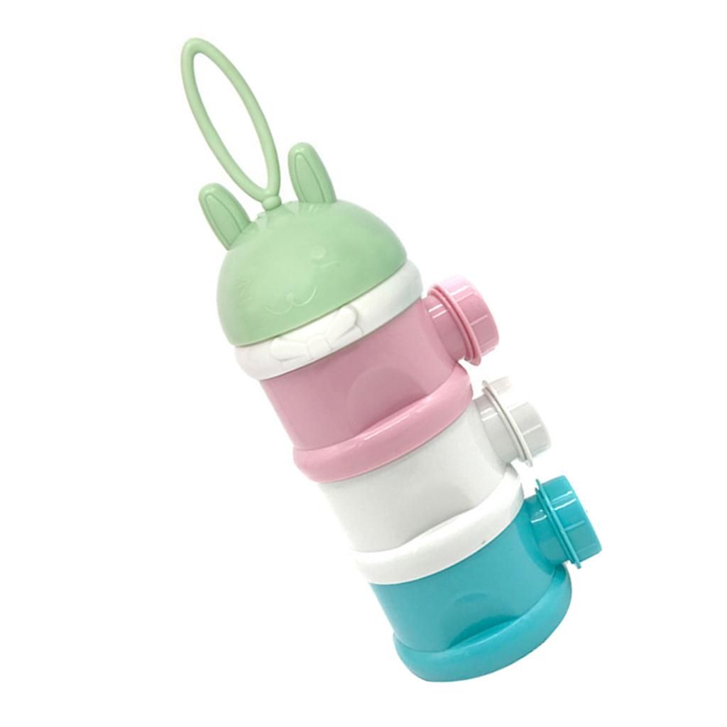 Portable Baby Formula & Snack Container Dispenser, 3 Green