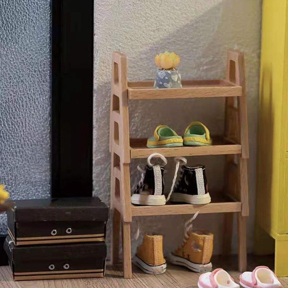 1/12 Miniature Bookshelf Rack Furniture for Dolls House Decorations