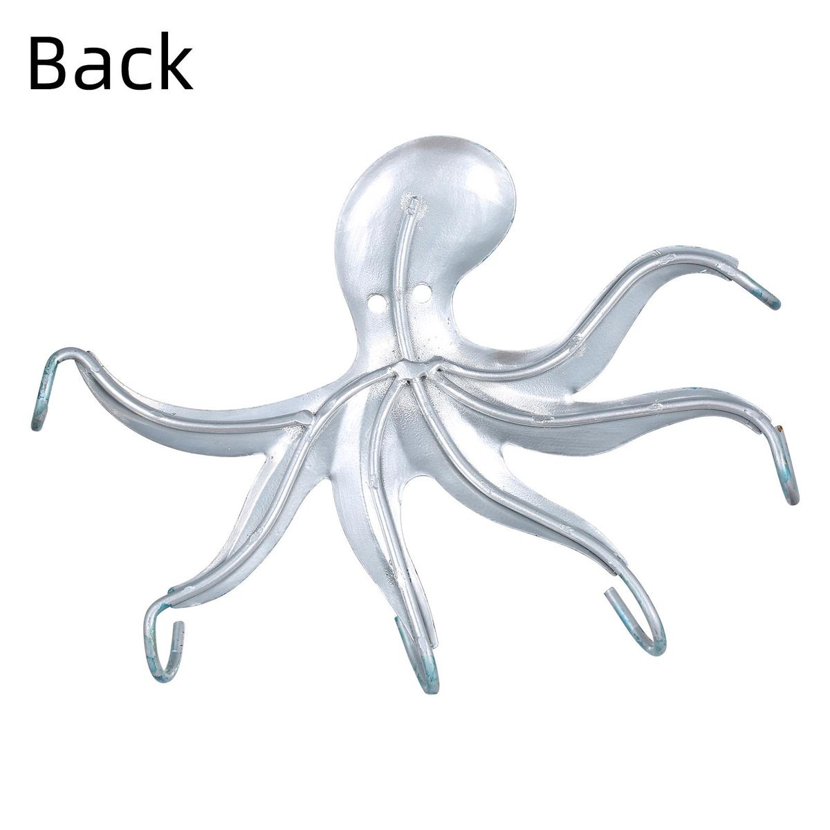 Tomfeel Octopus Wall Hook Iron Animal Hanger Handicrafts 6 Hooks for Coats Bags Accessories Hanger Wall Decoration Blue