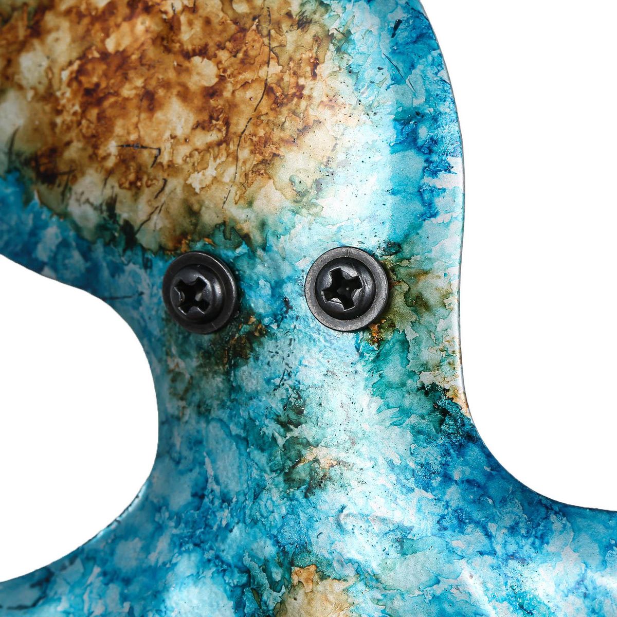 Tomfeel Octopus Wall Hook Iron Animal Hanger Handicrafts 6 Hooks for Coats Bags Accessories Hanger Wall Decoration Blue