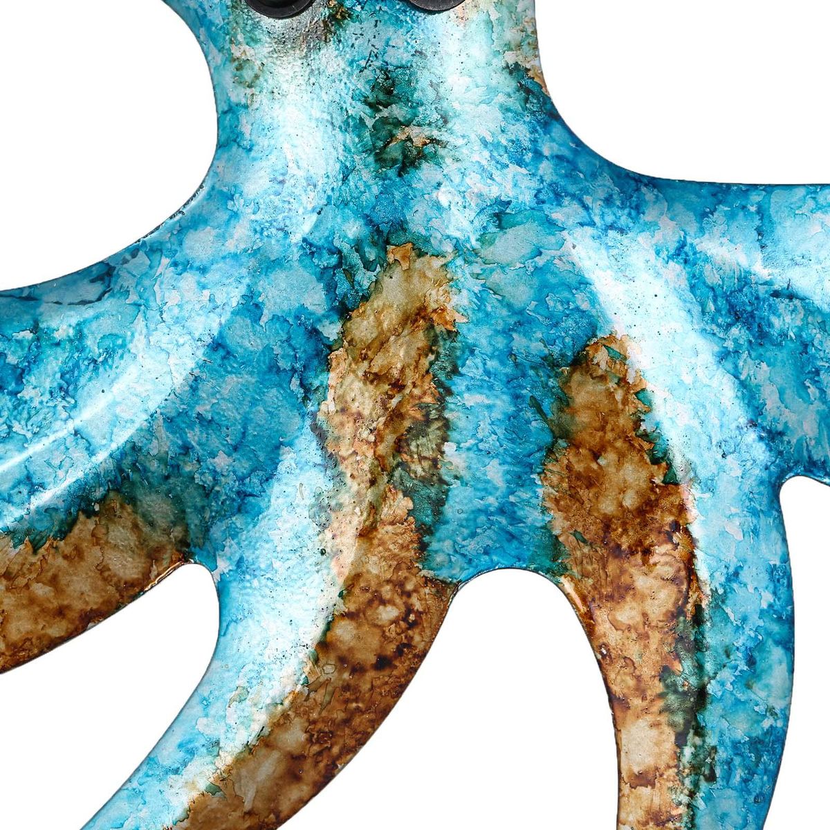Tomfeel Octopus Wall Hook Iron Animal Hanger Handicrafts 6 Hooks for Coats Bags Accessories Hanger Wall Decoration Blue