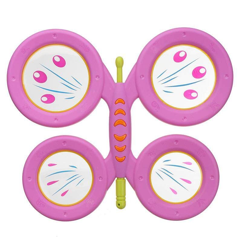 Puzzled Kids Toys Butterfly Drum Electric Hit Music Drum Plaything Educational Gift For Children