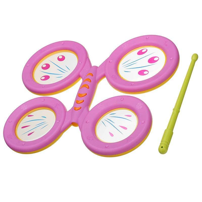 Puzzled Kids Toys Butterfly Drum Electric Hit Music Drum Plaything Educational Gift For Children
