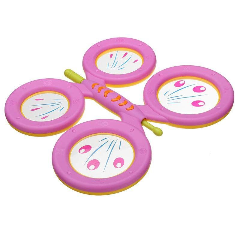 Puzzled Kids Toys Butterfly Drum Electric Hit Music Drum Plaything Educational Gift For Children