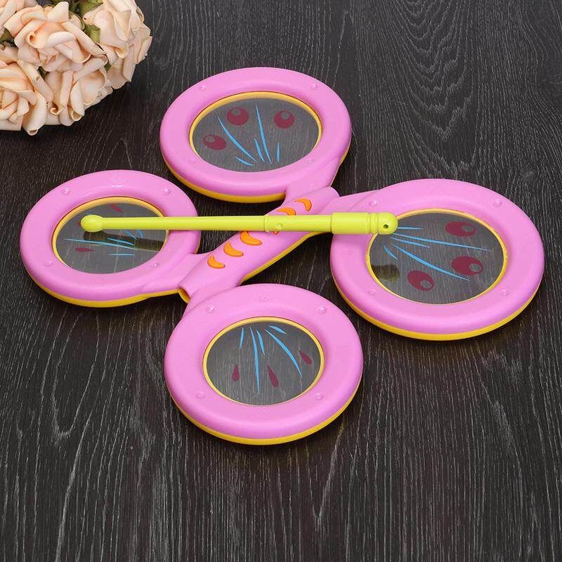 Puzzled Kids Toys Butterfly Drum Electric Hit Music Drum Plaything Educational Gift For Children