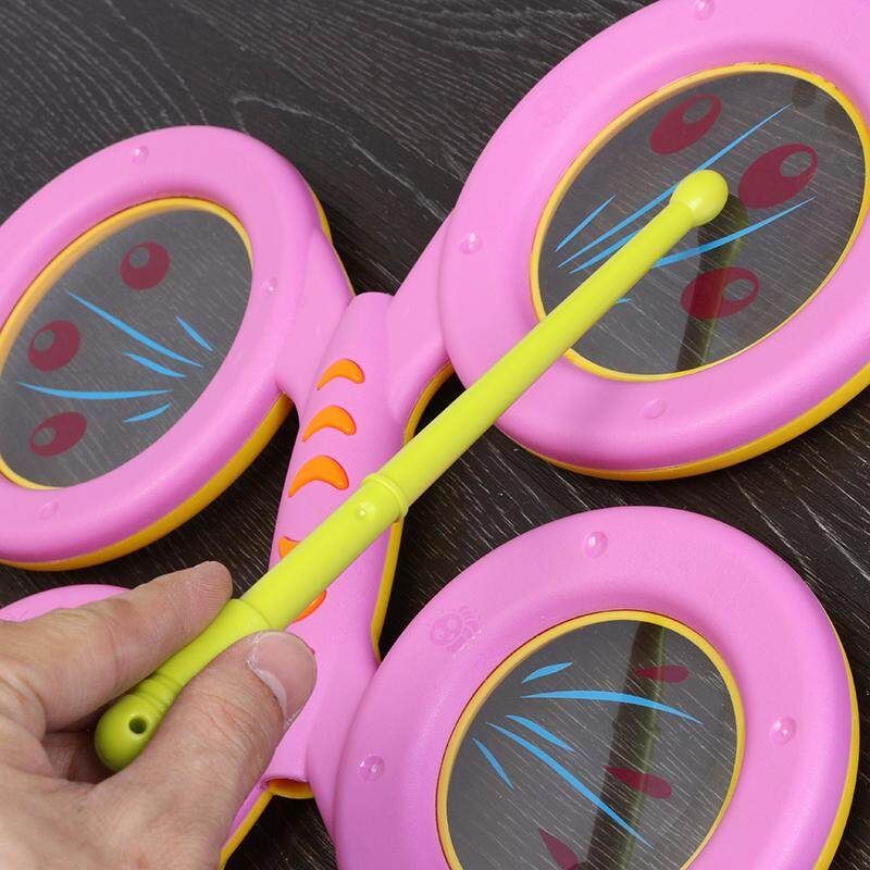 Puzzled Kids Toys Butterfly Drum Electric Hit Music Drum Plaything Educational Gift For Children