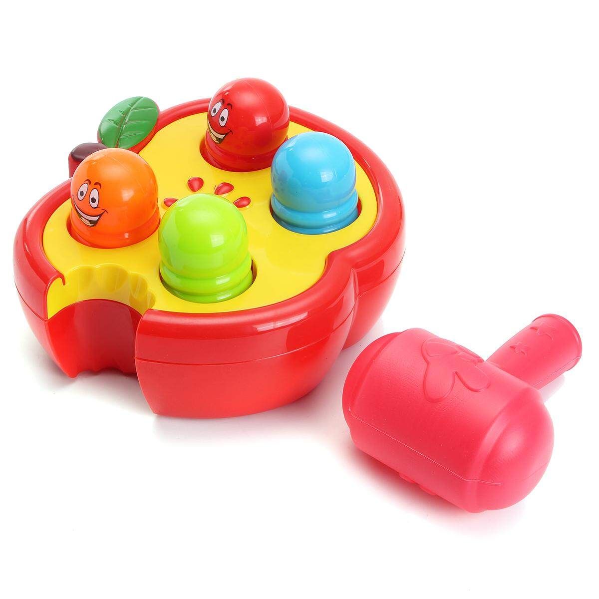 Electronic Percussion Toys Fruitworm Whac-A-Mole Game Sound Preschool Toddler